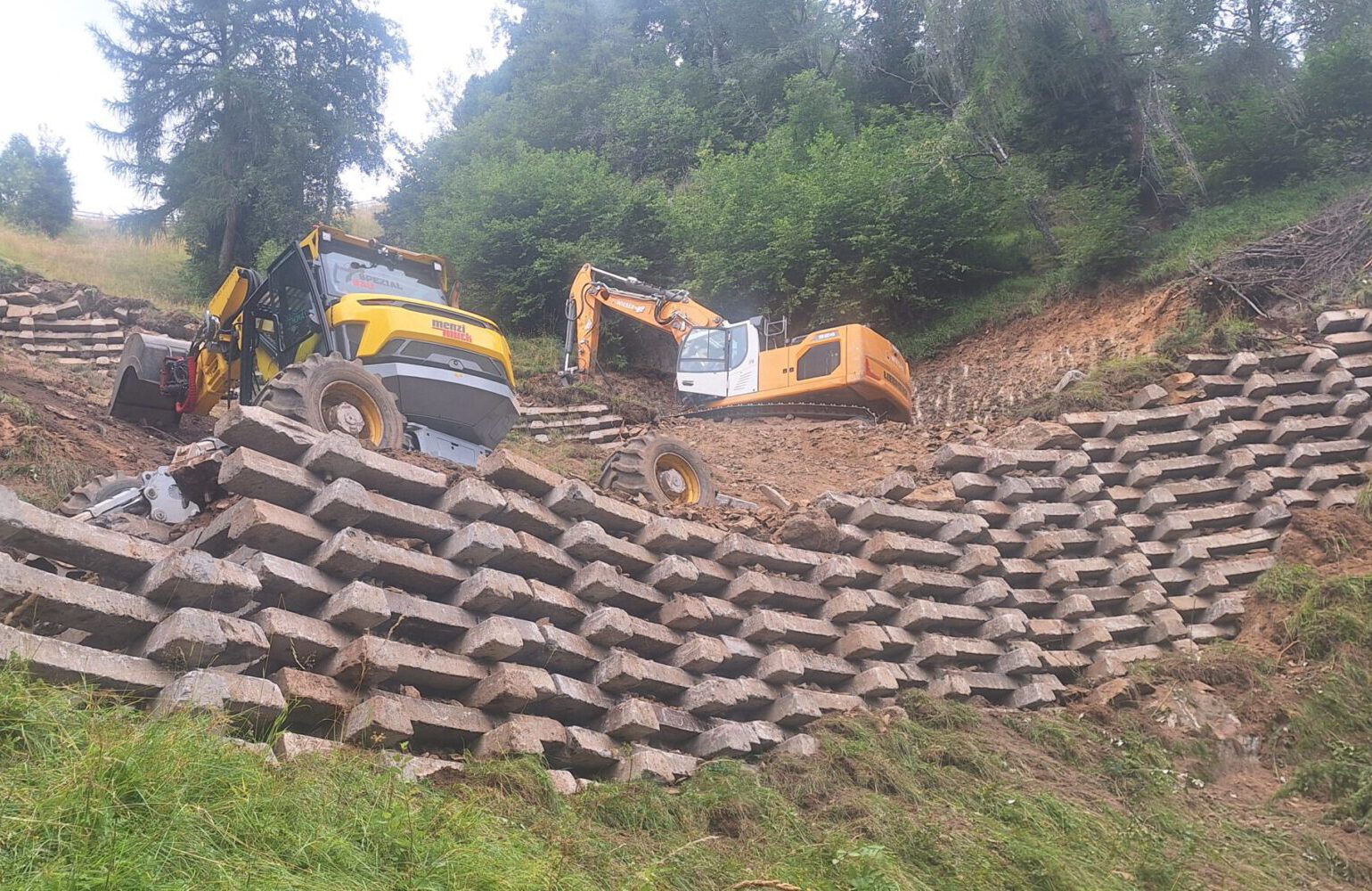 Spezialbau Baggerarbeiten Spinnenbagger Mulcharbeiten Südtirol Hupfabagger