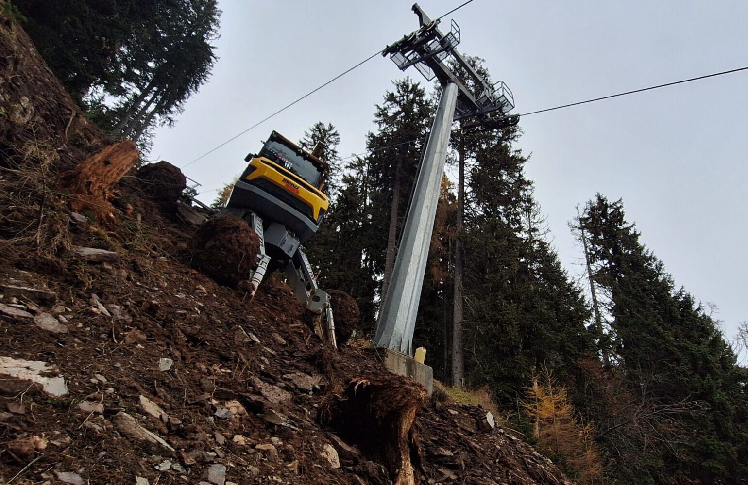 Spezialbau Baggerarbeiten Spinnenbagger Mulcharbeiten Südtirol Hupfabagger