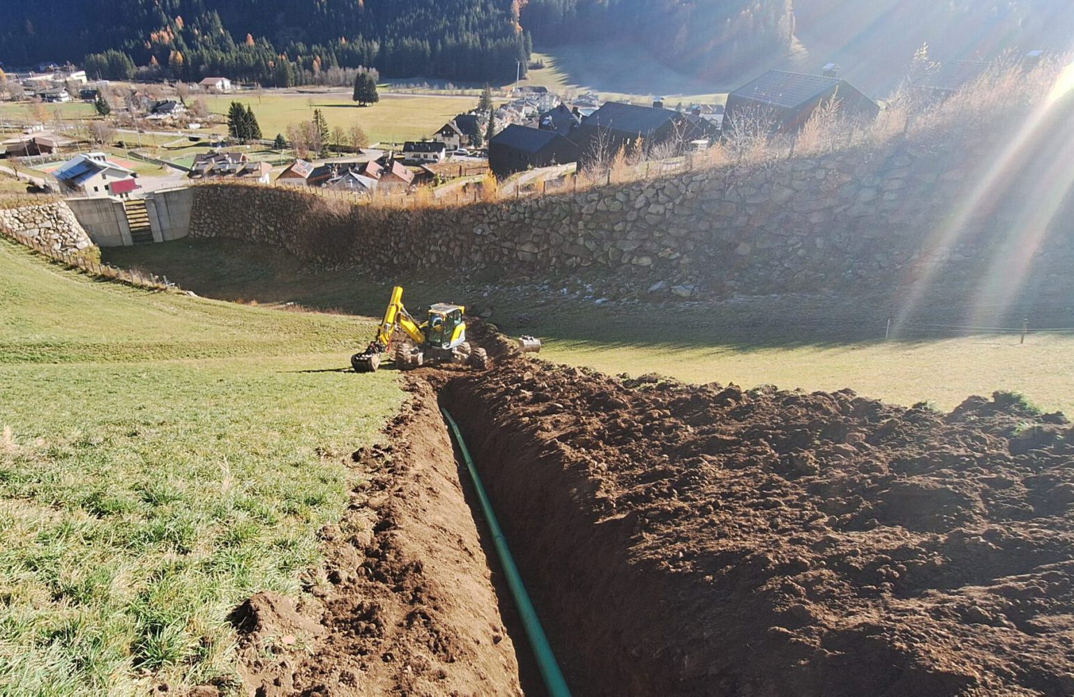 Spezialbau Baggerarbeiten Spinnenbagger Mulcharbeiten Südtirol Hupfabagger